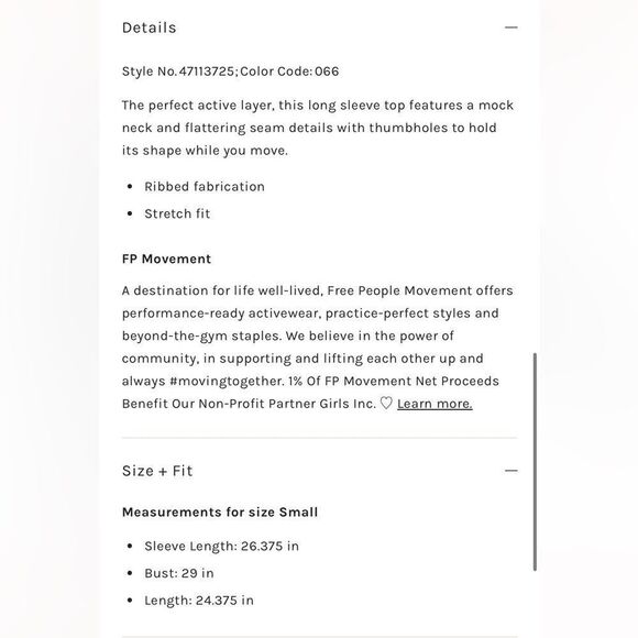 FREE PEOPLE MOVEMENT *GREY* Laura Long Sleeve Rib Top by at Free People Small - Picture 4 of 12